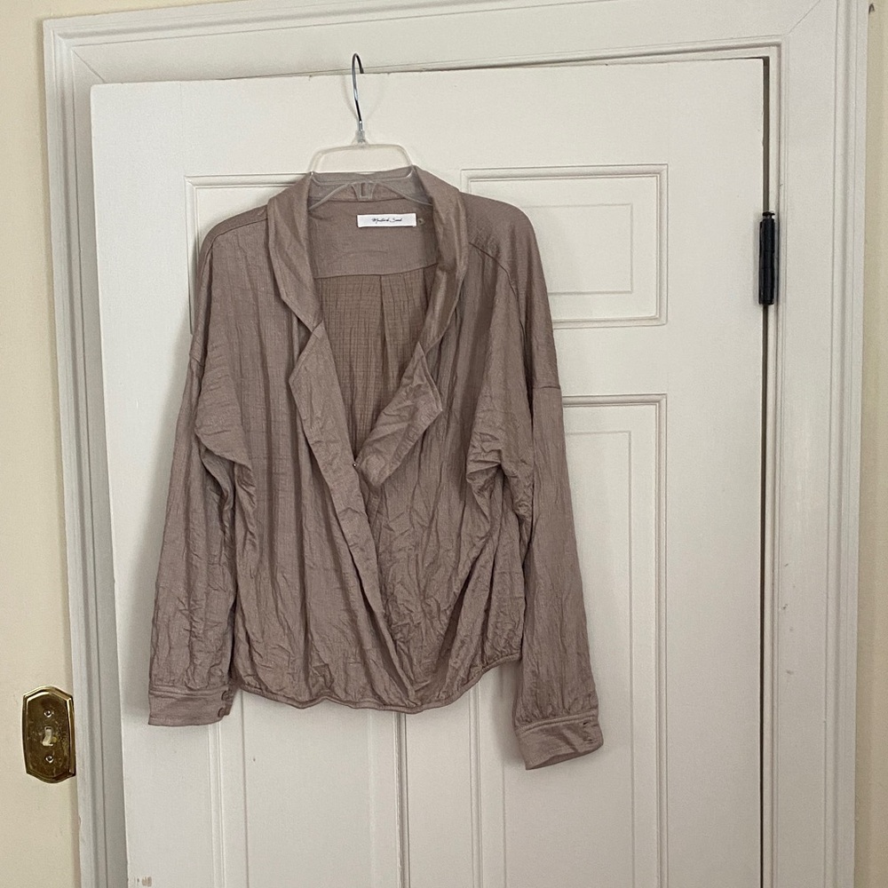 Mustard Seed Taupe Blouse